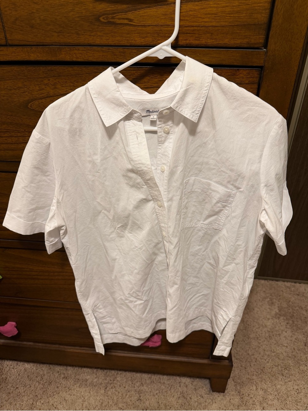 Madewell boxy button down cotton top